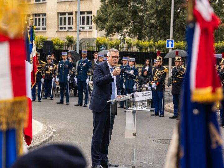 Inauguration de la statue du Colonel Arnaud Beltrame à Bry-sur-Marne